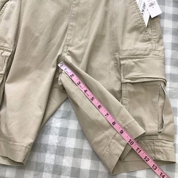 BEIGE Cargo Old Navy cargo men’s shorts safari soft cotton spandex elastane 30 - Picture 7 of 10